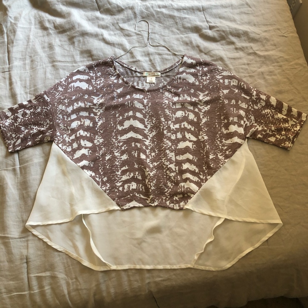 NWOT snakeskin sheer back top